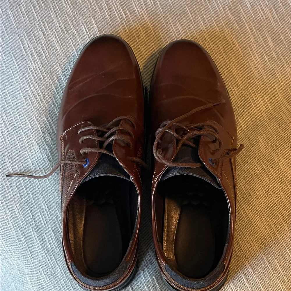 Elegant Brown Leather Men's Shoes - Picture 6 of 8
